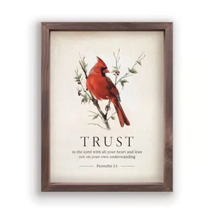 Framed Wall Art - Trust In The Lord - 13"x17"