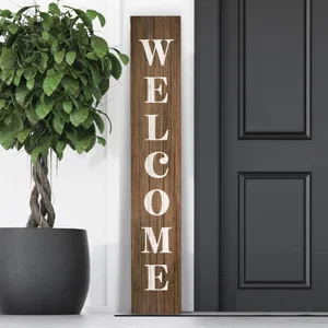 Rustic Welcome Porch Leaner