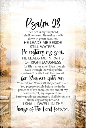 Psalm 23 Plaque 6"x9"