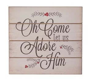 Wall Art Oh Come Let us Adore Him