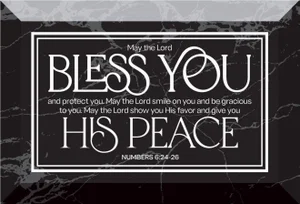 May The Lord Bless - Glass 4X6