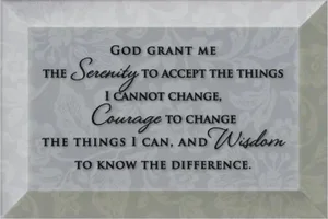 Serenity Prayer - Glass 4X6