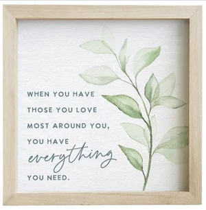 Everything You Need Leaf Wall Art 24" x 24" x 1.5"
