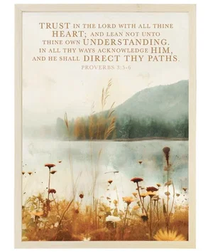 Trust In Lord Scene Wall Art  18" x 24" x .75"