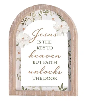 Framed Arch Jesus Is The Key White 11x15