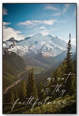 18" x12" Plaque - Great is Thy Faithfulness