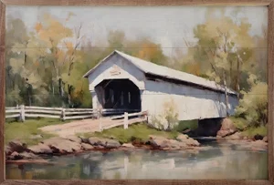 Framed Art- White Bridge