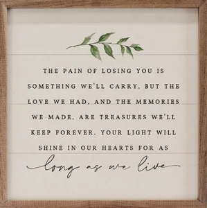 Framed Art- Long As We Live