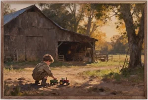 Framed Art- Playing In the Dirt
