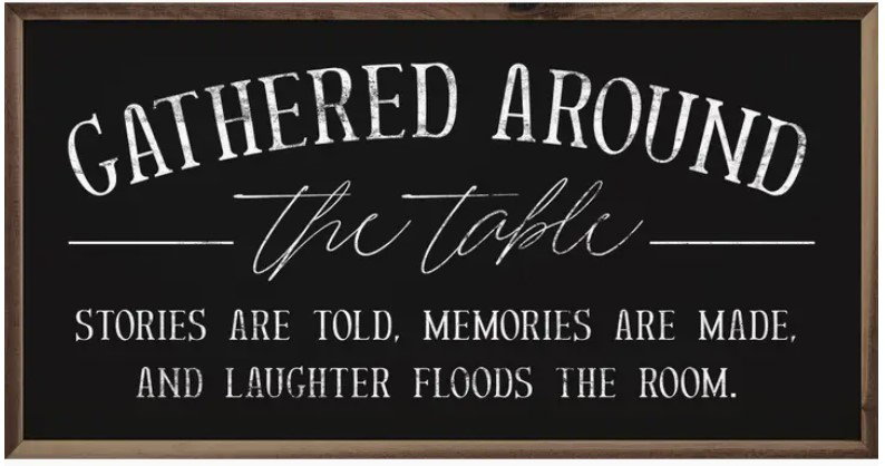 Image of Framed Art- Gathered Around the Table Black