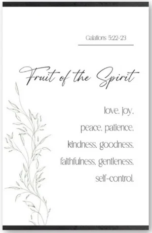 Canvas Art Hanging Fruit of the Spirit 18" x12"