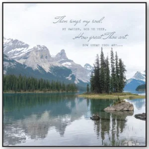 Plaque How Great Thou Art 18"x18"