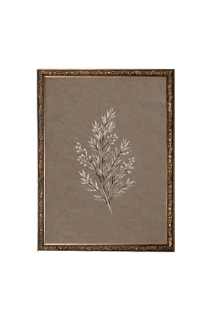 Branche De Lin II- Frame Vintage Bronze 12"x16"