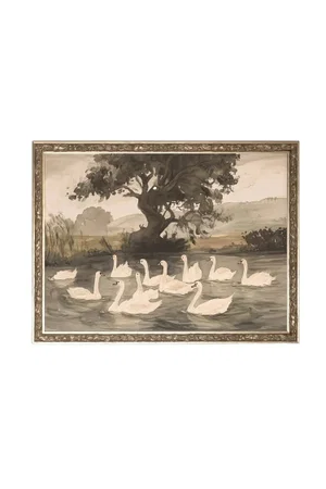 Ballet Des Cygnes Frame Vintage Silver 12"x9"