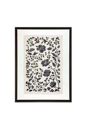 Floral Shadow Black Frame 12"x16"