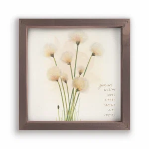Framed Linen Art - You Are Worthy