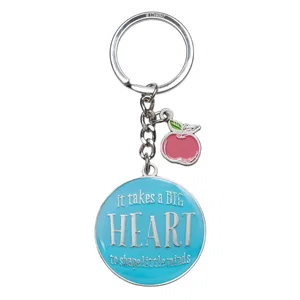 Keyring-Teacher/It Takes A Big Heart w/Gift Tin-Blue