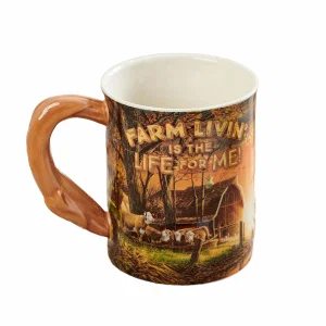 Sculpted Mug Farm Living is the Life for Me! 16 oz.
