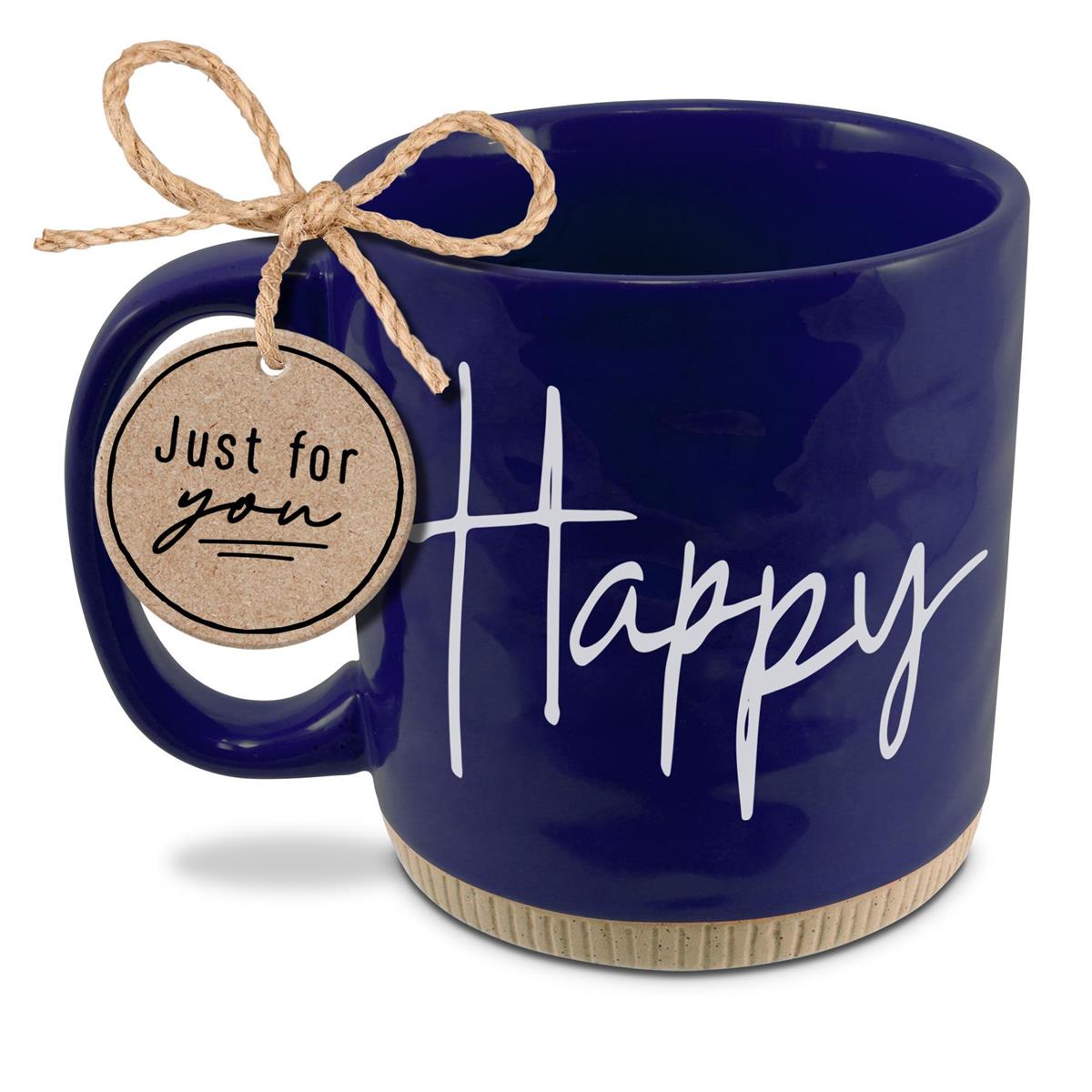 Coffeecup - Powerful Words Blue Happy - 16oz