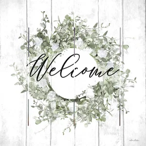 Pallet Art Welcome Wreath 10x10