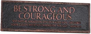 Tabletop Plaque Be Strong And Courageous