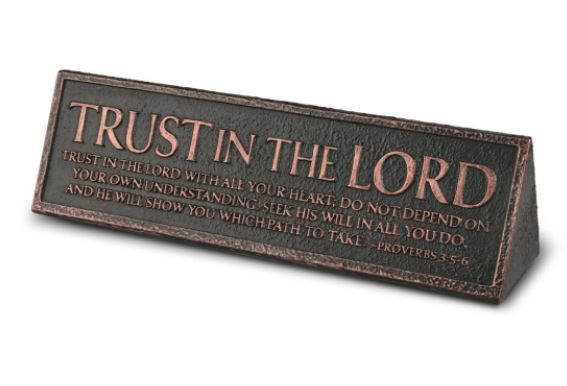 Image of Tabletop Plaque Trust In The Lord