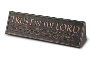 Tabletop Plaque Trust In The Lord
