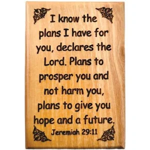 Jeremiah 29:11 Olive Wood Magnet