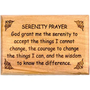 Serenity Prayer Olive Wood Magnet