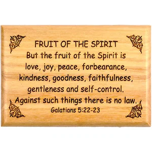 Fruit of the Spirit Olive Wood Magnet