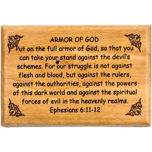 Armor of God Olive Wood Magnet