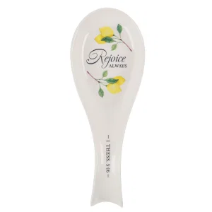 Kitchen Ceramic Scripture Spoon Rest for Women