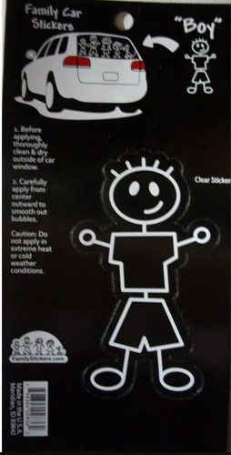 Image of FAMILY CAR STICKERS- TEEN BOY