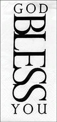 Tissues-Pocket-God Bless You-Black/White