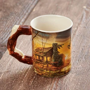 Sculpted Mug Golden Retreat - Cabin 16 oz.