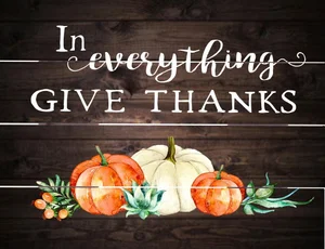 Pallet Art In Everything Give Thanks (wood) 9x12