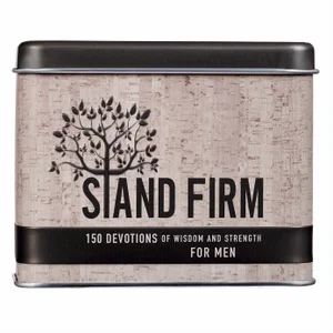 Devotional Cards in a Tin Stand Firm for Men