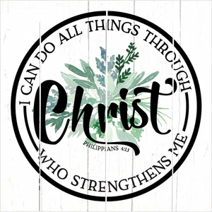 Pallet Art I Can Do All Things Through Christ 10x10