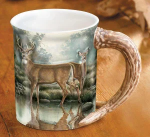 Sculpted Mug Tranquil Waters (Deer) 16 oz