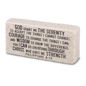 Tabletop Scripture Block Serenity 2.25"H