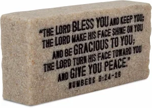 Tabletop Scripture Block Blessed 2.25"H