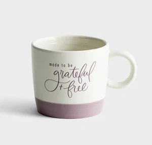 Ceramic Mug Grateful + Free 14 oz