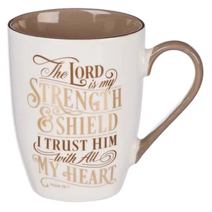 Ceramic Coffee Mug The LORD is My Strength 12oz – Psalm 28:7