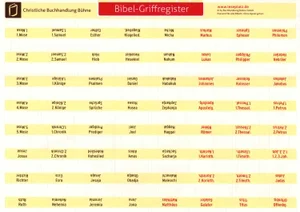 Bibel Index-Karten Bibelgriffregister (German Bible tabs)