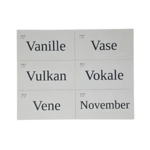 German Word Flash Cards