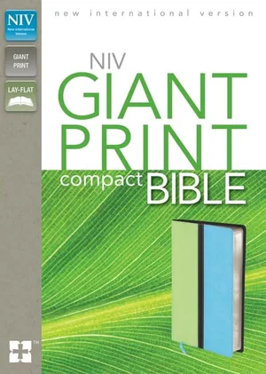 NIV Giant Print Compact Bible-Melon Green/Turquoise