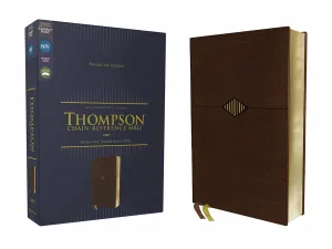 NIV Thompson Chain-Reference Bible, Leathersoft, Brown, Red Letter, Comfort Prin