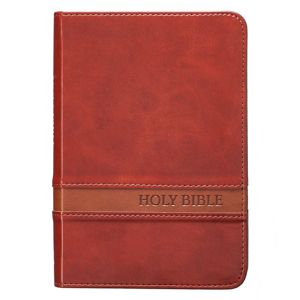 Image of KJV Brown Faux Leather Large Print Compact
