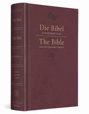 ESV German/English Parallel Bible-Dark Red Hardcover