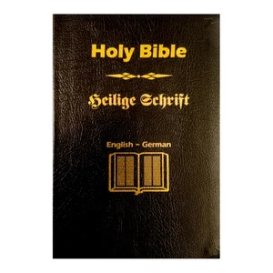 Bible German / English Deluxe Bonded Leather Thumb Index 7" x 10"
